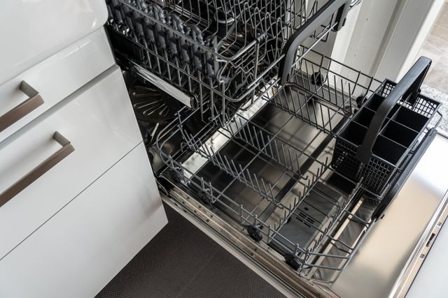 an empty dishwasher