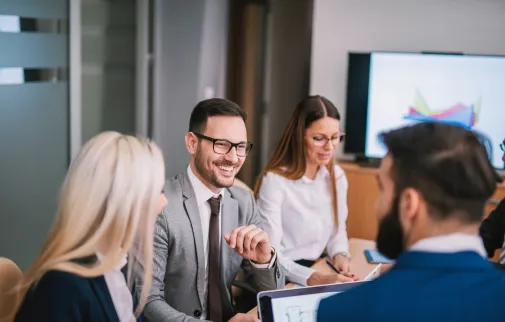 Investor partners in a meeting